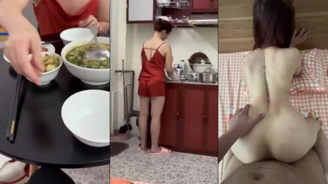 Anh grab và em gái được mời qua ăn trưa rồi chơi luôn